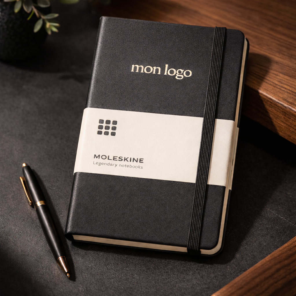 Carnet moleskine personnalisé avec sérigraphie